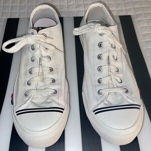 PRO-Keds Men's Royal Lo Lace Up White Canvas Classic Sneaker Size 12 Excellent
